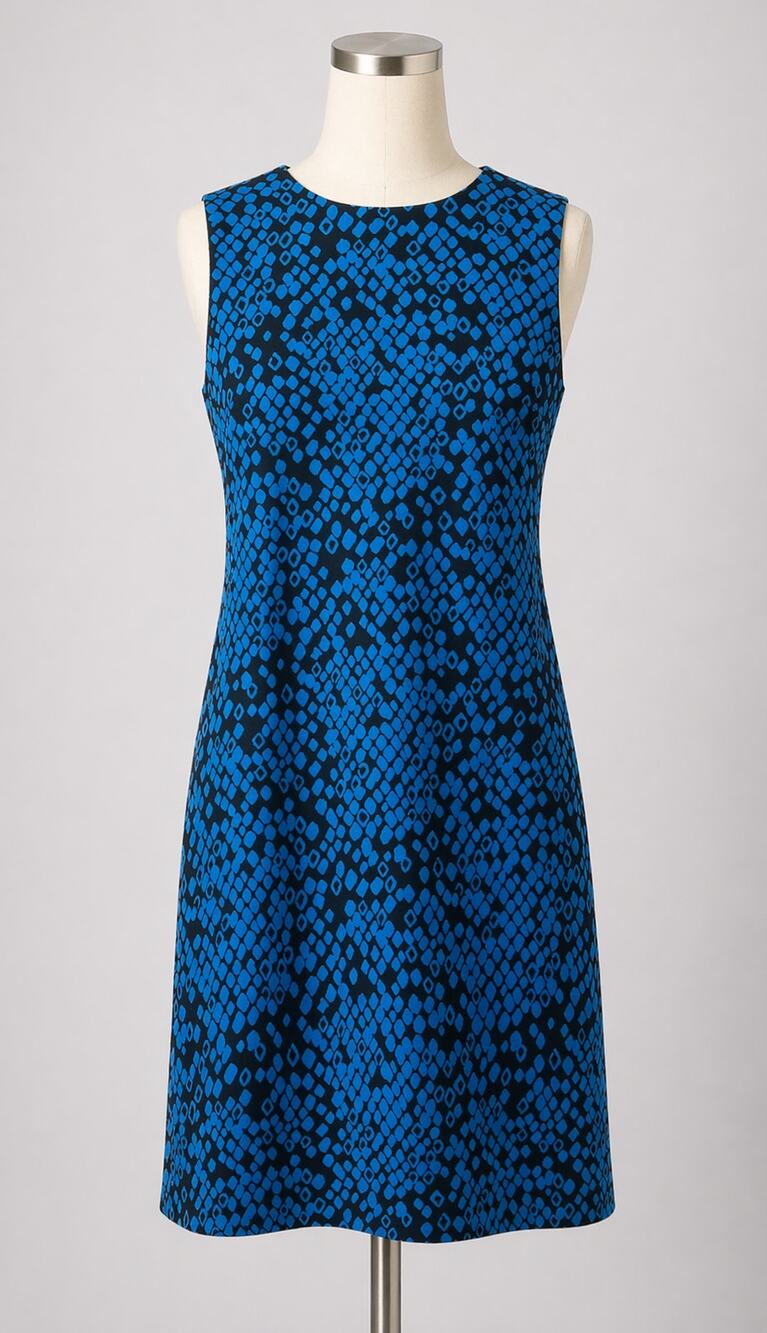 Missoni | Silk Blue Dress Black Pattern Sleeveless 4 Abstract